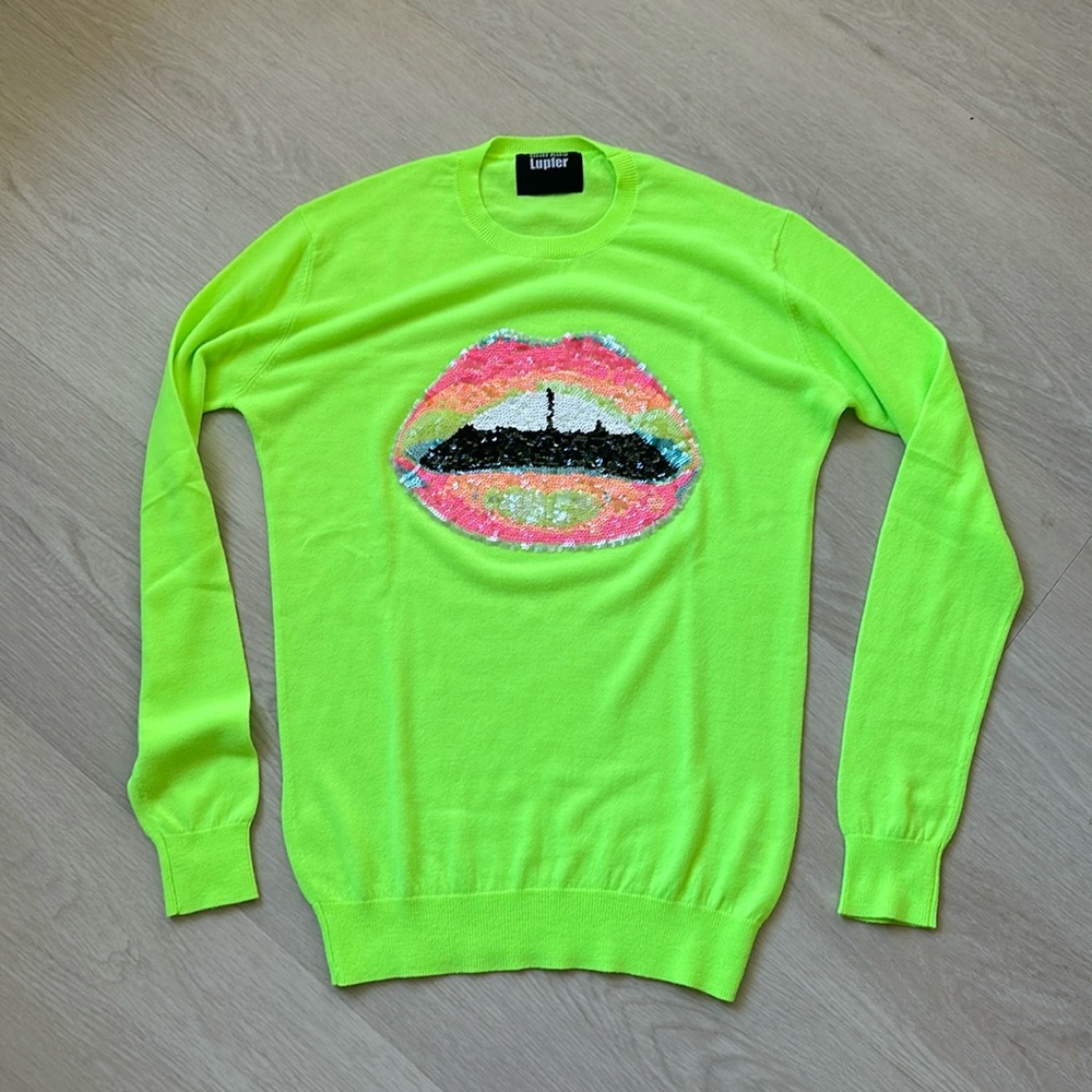 Markus Lupfer Neon Dip Lara Lip Sweater